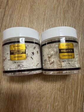 Lovery Bath & Body Jar Set - Nighttime Sleep & Balance (Lavender, Lemon Basil).